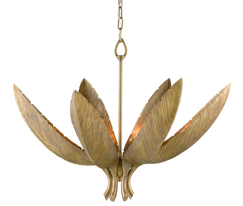Bird of Paradise Six Light Chandelier in Antique Brass (142|90000766)