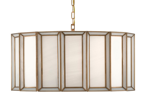 Daze Three Light Pendant in Antique Brass/White (142|90000750)