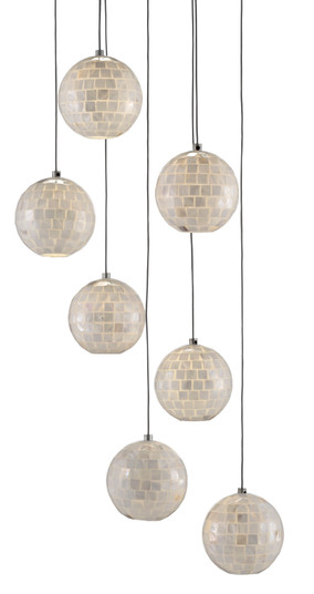 Finhorn Seven Light Pendant in Painted Silver/Pearl (142|90000718)