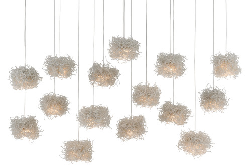 Birds Nest 15 Light Pendant in Clear/Silver (142|90000699)