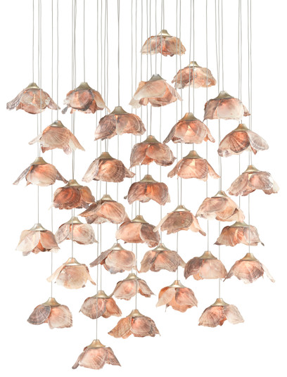Catrice 36 Light Pendant in Painted Silver/Contemporary Silver Leaf/Natural Shell (142|90000680)