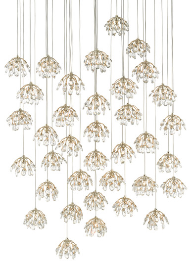 Crystal Bud 36 Light Pendant in Clear/Contemporary Silver Leaf/Silver (142|90000673)