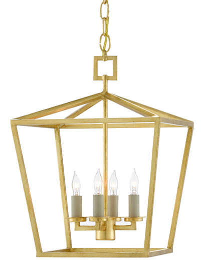 Denison Four Light Lantern in Contemporary Gold Leaf (142|90000458)
