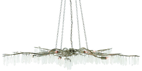 Forest Light Collection Ten Light Chandelier in Textured Silver/Natural (142|90000368)