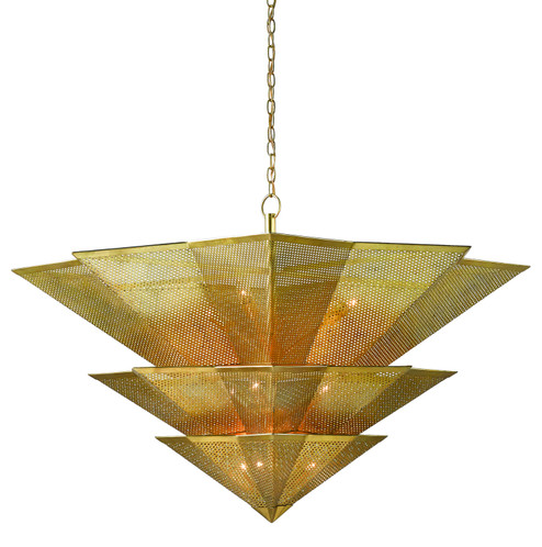 Hanway Nine Light Chandelier in Antique Gold Leaf (142|90000359)