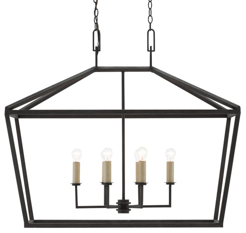 Denison Collection Six Light Lantern in Molé Black (142|90000289)