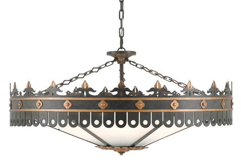 Bunny Williams Six Light Chandelier in Antique Gold/Moss Gray (142|90000181)