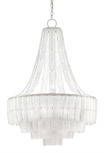 Vintner Seven Light Chandelier in Opaque White/Contemporary Silver Leaf (142|90000159)
