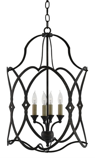 Charisma Four Light Lantern in French Black (142|90000024)