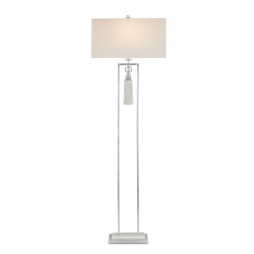 Vitale One Light Floor Lamp in Silver Leaf/Clear/Silver/White (142|80000120)