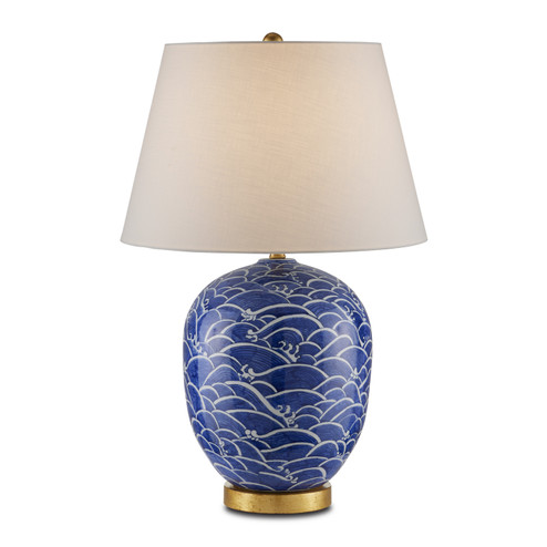 Nami Blue Table Lamp One Light Table Lamp in Blue/White/Gold Leaf (142|60000842)