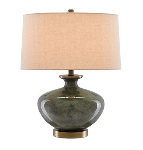 Greenlea One Light Table Lamp in Dark Gray/Moss Green/Antique Brass (142|60000601)