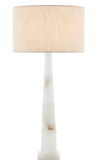 Alabastro White Table Lamp One Light Table Lamp in Alabaster/Polished Nickel (142|60000595)