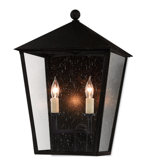 Bening Collection Two Light Outdoor Wall Sconce in Midnight (142|55000011)