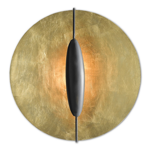 Pinders Collection One Light Wall Sconce in Contemporary Gold Leaf/Painted Contemporary Gold/French Black (142|50000130)