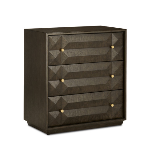Kendall Collection Chest in Dove Gray/Polished Brass (142|30000226)