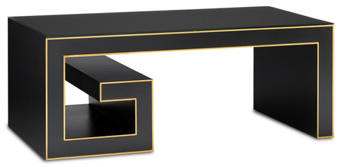 Barry Goralnick Cocktail Table in Caviar Black/Gold (142|30000179)