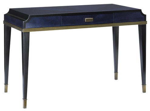 Kallista Collection Desk in Dark Sapphire/Caviar Black/Antique Brass (142|30000123)