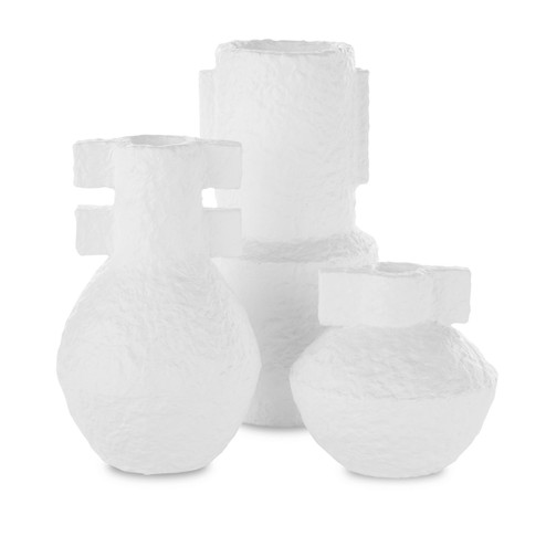 Aegean White Vase Set of 3 Vase Set of 3 in Textured White (142|12000463)