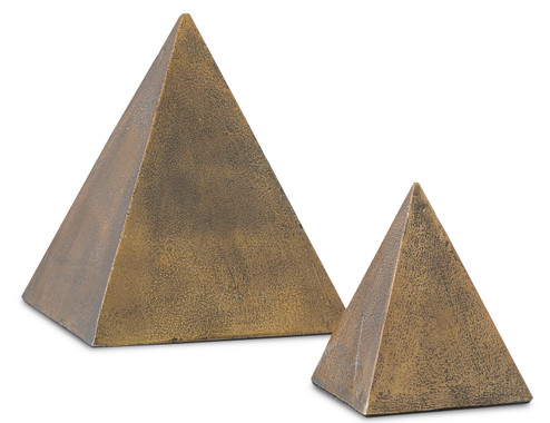 Mandir Pyramid Set of 2 in Antique Brass (142|12000274)