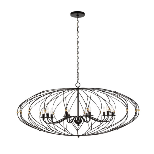 Zucca Ten Light Chandelier in English Bronze / Antique Gold (60|ZUCA9039EBGA)