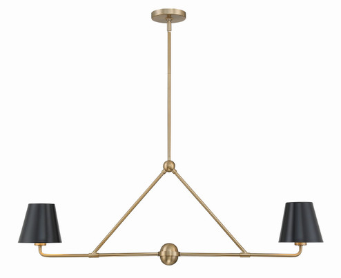 Xavier Two Light Chandelier in Vibrant Gold (60|XAVB9302VG)