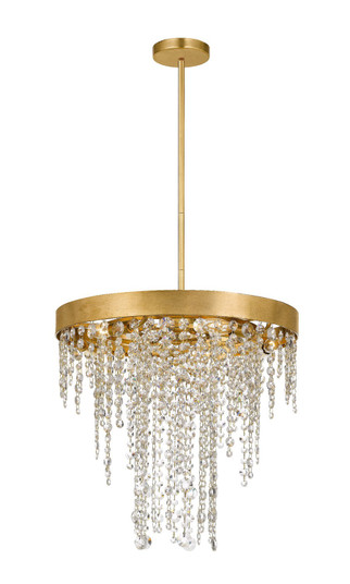 Winham Five Light Chandelier in Antique Gold (60|WIN615GACLMWP)