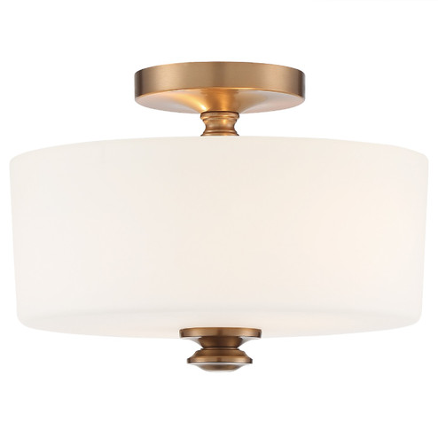 Travis Two Light Semi Flush Mount in Vibrant Gold (60|TRAA3302VG)