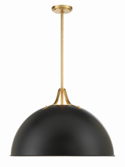 Soto Three Light Pendant in Matte Black / Antique Gold (60|SOT18017MKGA)