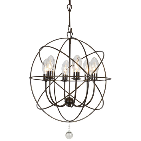 Solaris Six Light Outdoor Chandelier in English Bronze (60|SOL9326EB)