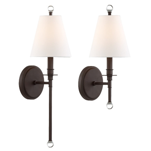 Riverdale One Light Wall Sconce in Dark Bronze (60|RIV382DB)
