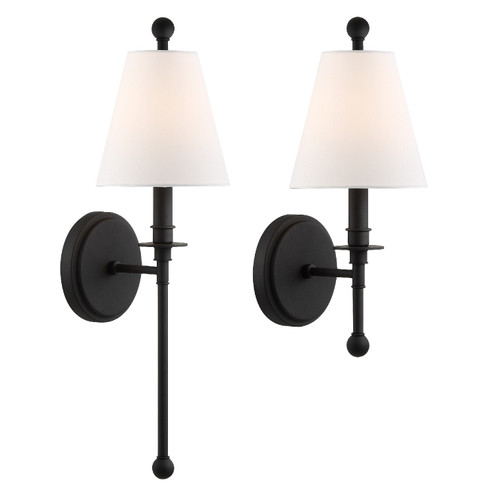 Riverdale One Light Wall Sconce in Black Forged (60|RIV382BF)