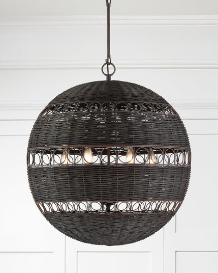 Remy Six Light Chandelier in Forged Bronze (60|REMA5036FB)