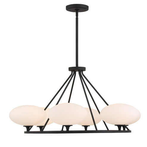 Parker Six Light Chandelier in Black Forged (60|PKRB8506BF)