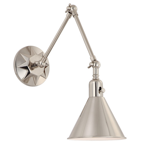 Morgan One Light Wall Sconce in Polished Nickel (60|MOR8801PN)