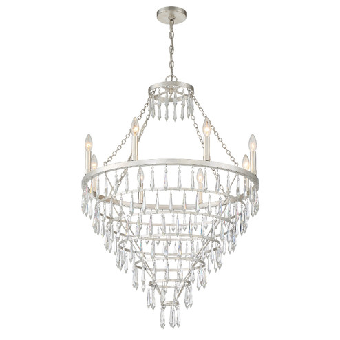 Lucille Eight Light Chandelier in Antique Silver (60|LUCA9068SA)