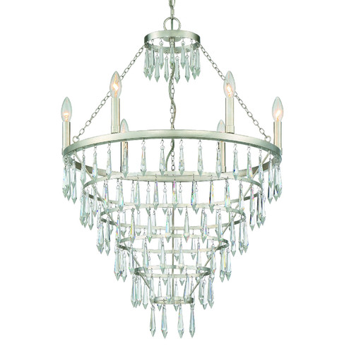 Lucille Six Light Chandelier in Antique Silver (60|LUCA9066SA)
