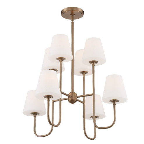 Keenan Eight Light Chandelier in Vibrant Gold (60|KEEA3008VG)