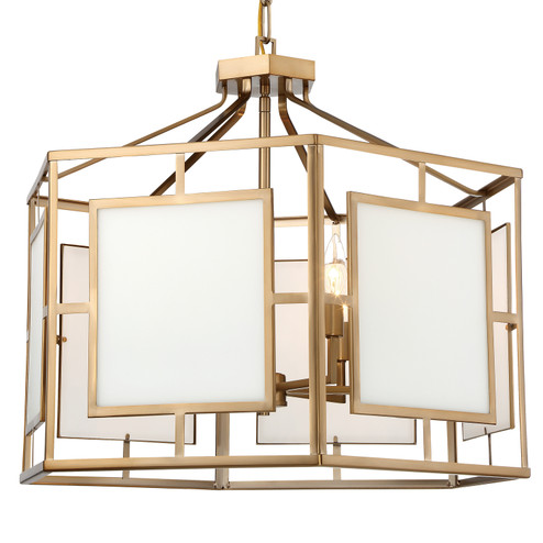 Hillcrest Six Light Chandelier in Vibrant Gold (60|HIL996VG)