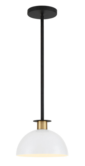 Gigi One Light Pendant in Black / Aged Brass (60|GIG813BKAG)