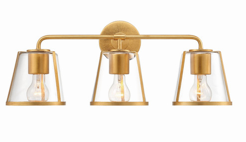 Fulton Three Light Bath in Antique Gold (60|FUL913GACL)