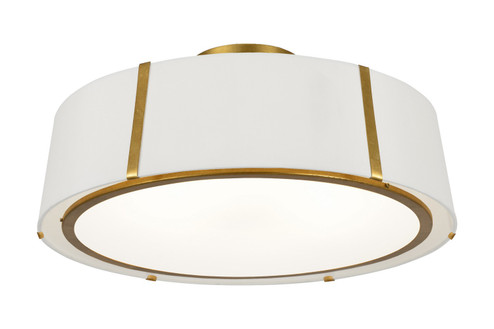 Fulton Six Light Semi Flush Mount in Antique Gold (60|FUL907GACEILING)
