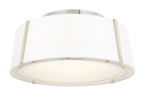 Fulton Three Light Semi Flush Mount in Polished Nickel (60|FUL905PN)