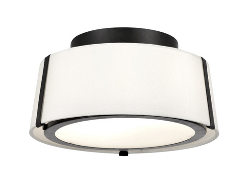 Fulton Two Light Semi Flush Mount in Black (60|FUL903BK)