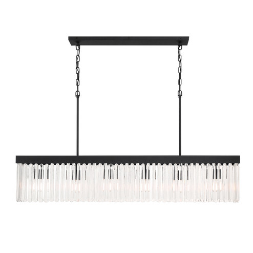 Emory Six Light Chandelier in Black Forged (60|EMO5407BF)