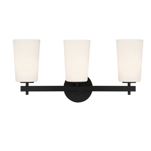 Colton Three Light Wall Sconce in Black (60|COL103BK)