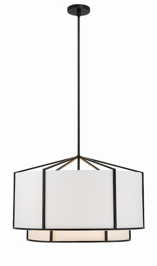 Carlyn Six Light Chandelier in Black (60|CAR9209BK)