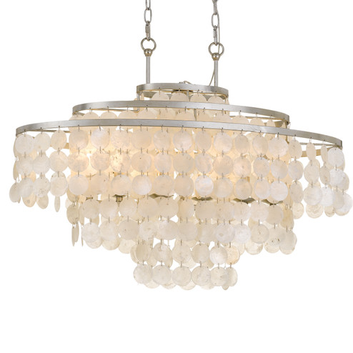 Brielle Six Light Chandelier in Antique Silver (60|BRI3009SA)