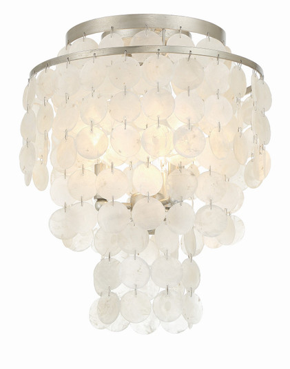 Brielle Three Light Flush Mount in Antique Silver (60|BRI3003SA)