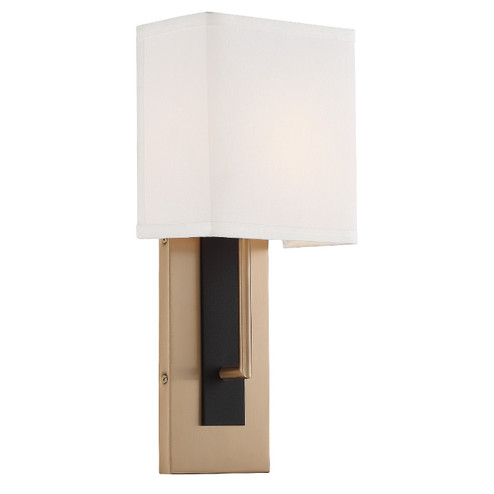 Brent One Light Wall Sconce in Vibrant Gold + Black Forged (60|BREA3631VGBF)